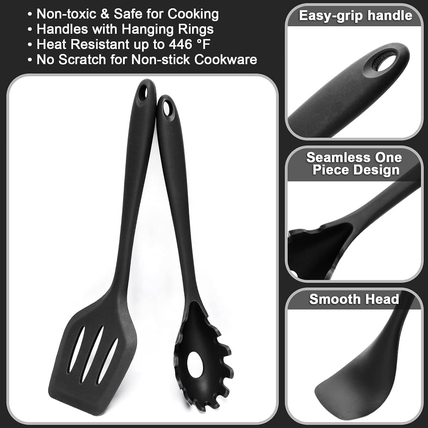 71l_sTx4uqL._AC_SL1500 CulinaForge – 15-Piece Heat-Resistant Silicone Kitchen Utensil Set - Image 1